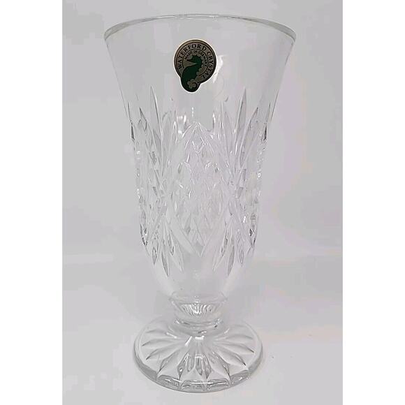 Waterford Crystal Small Footed Vase 7" Tall U265 - Picture 2 of 7
